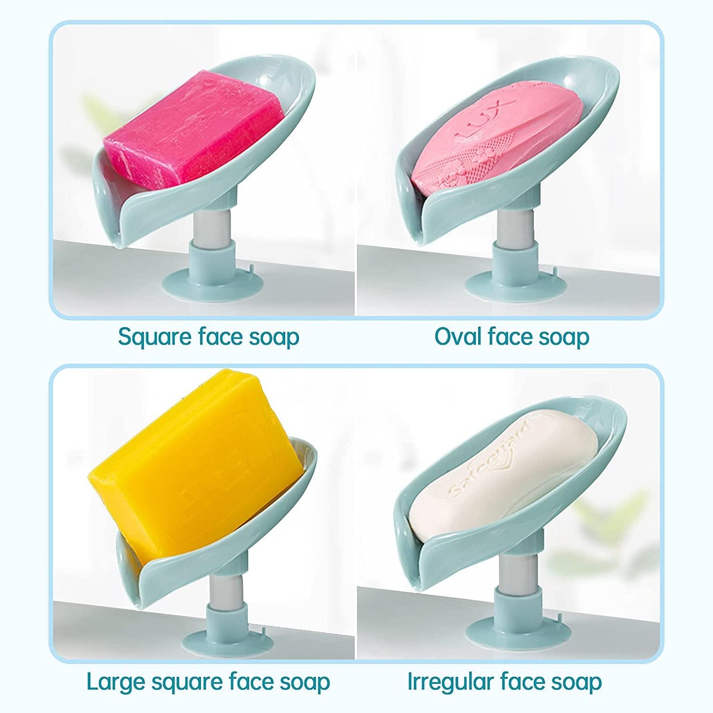 SoapNezt™ Leaf Shaped Self Draining Soap Holder (Pack of 2)