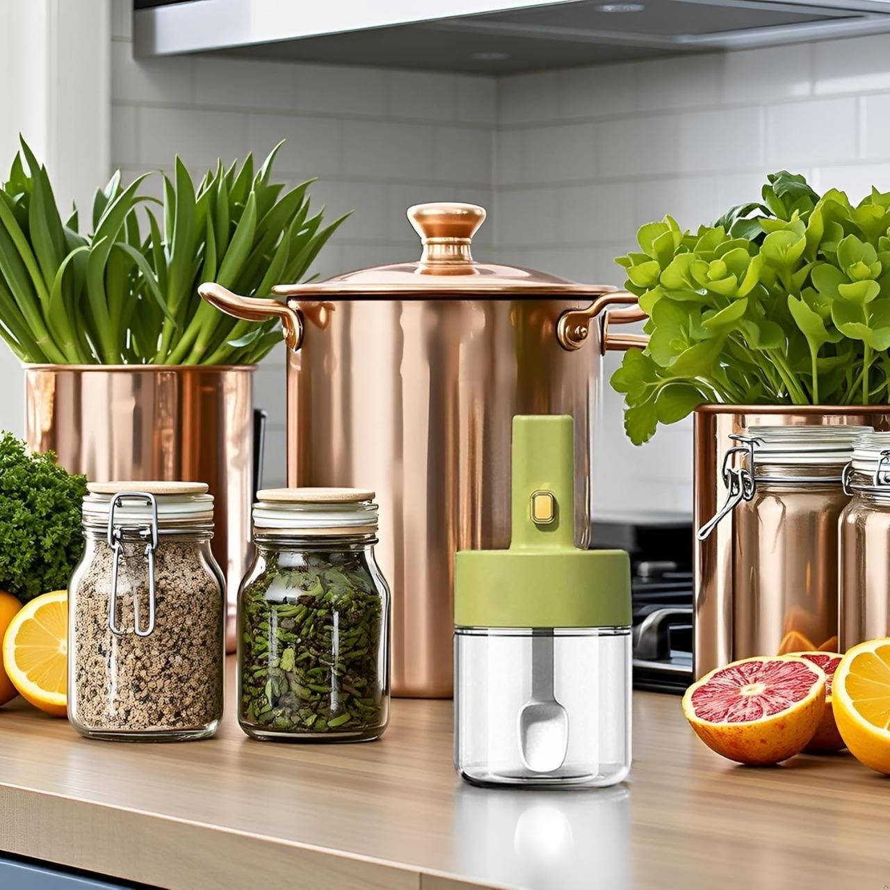 Air Tight Jar with Stand Spoon