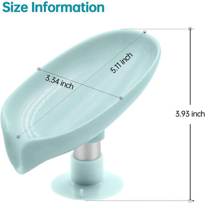 SoapNezt™ Leaf Shaped Self Draining Soap Holder (Pack of 2)
