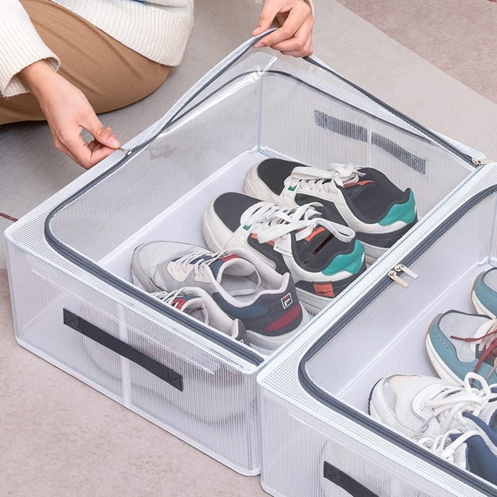 Clear Foldable Shoe Storage Box | Dustproof & Space-Saving Organizer