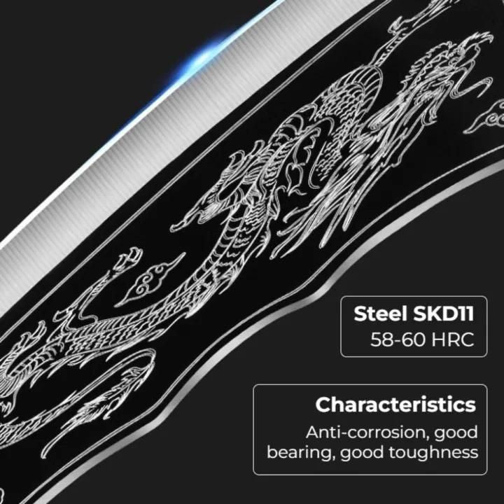 ObsidianSlice™ Japanese Dragon Slicer Knife
