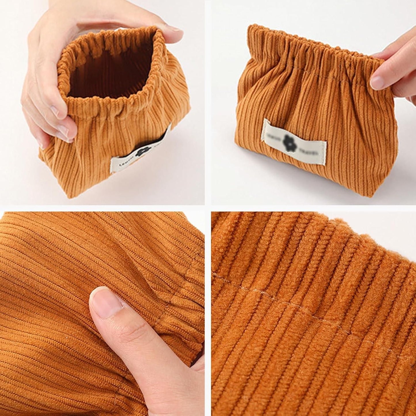 FlexiPouch™ - Elastic Corduroy Storage Pouch (Multi-Color) (Pack of 2)
