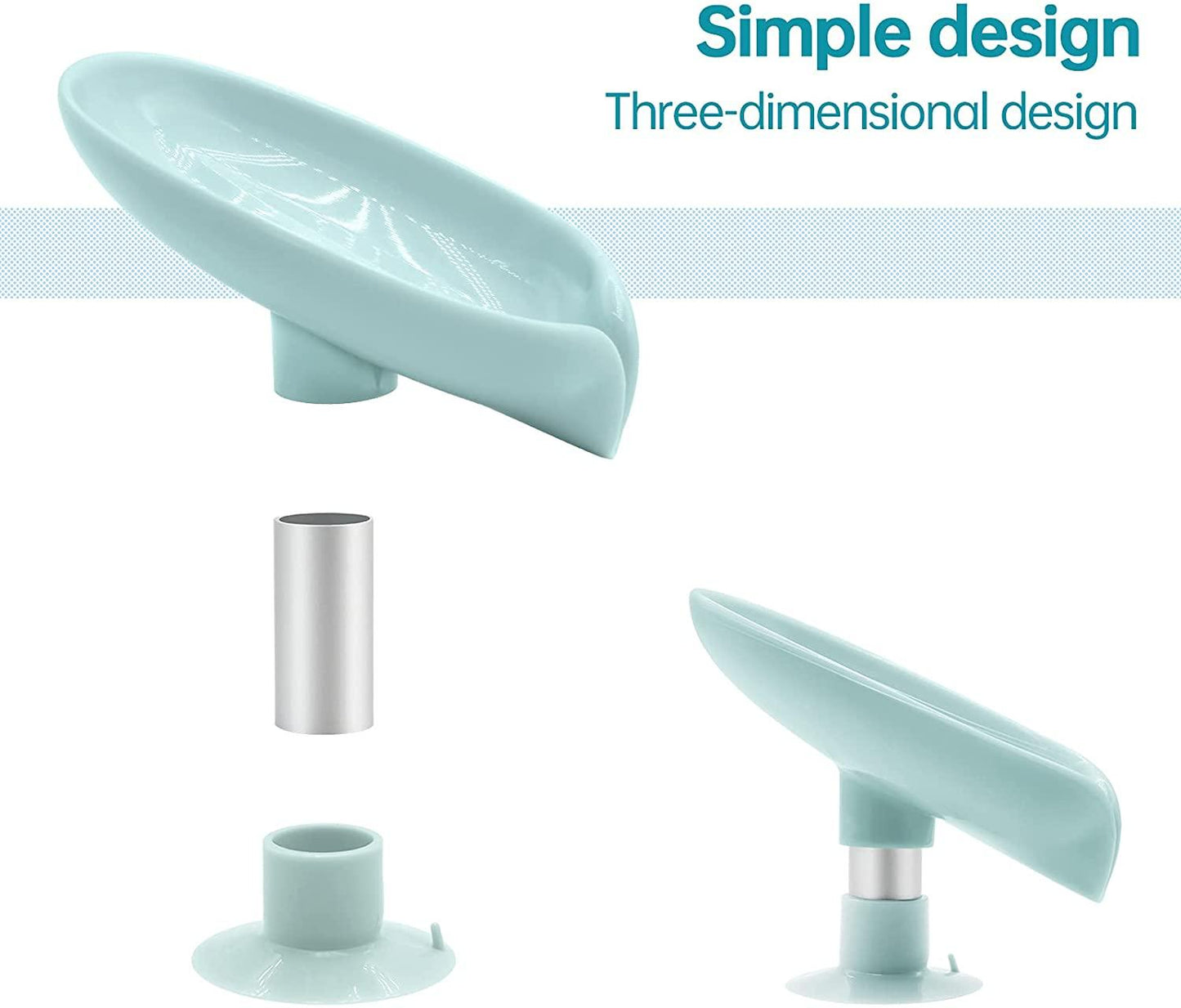 SoapNezt™ Leaf Shaped Self Draining Soap Holder (Pack of 2)