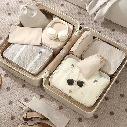 7 PCS Travel Luggage Organizers Bag | For All Kinds Of Clothes & Accessories (Multi-Color)