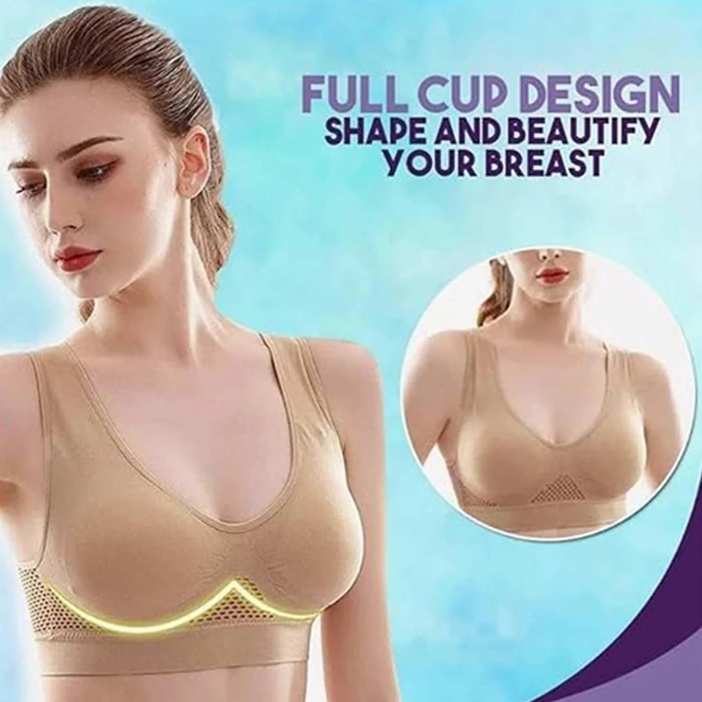 Women's Multicolor Air Bra Pack Of 3 Free Size