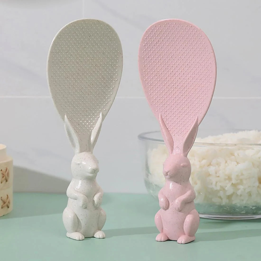 Cute Bunny Stand-Up Rice Paddle (Random Color) ( 3pcs )