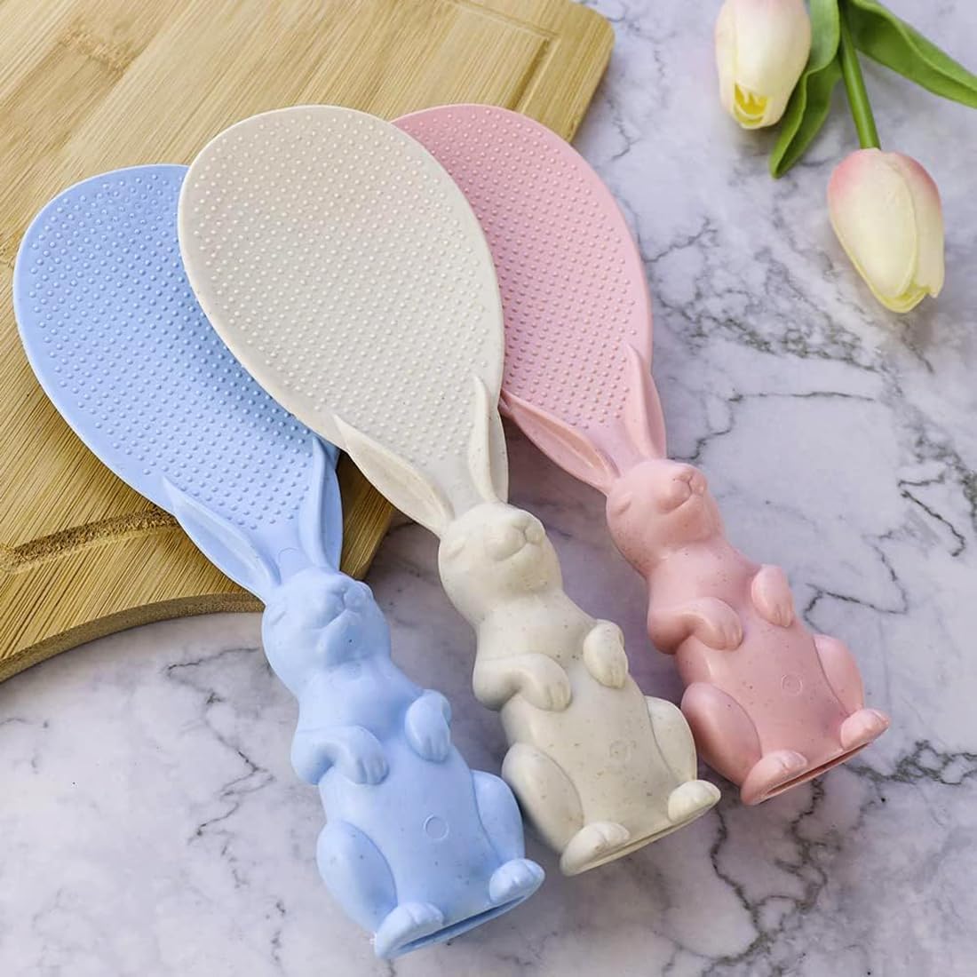 Cute Bunny Stand-Up Rice Paddle (Random Color) ( 3pcs )