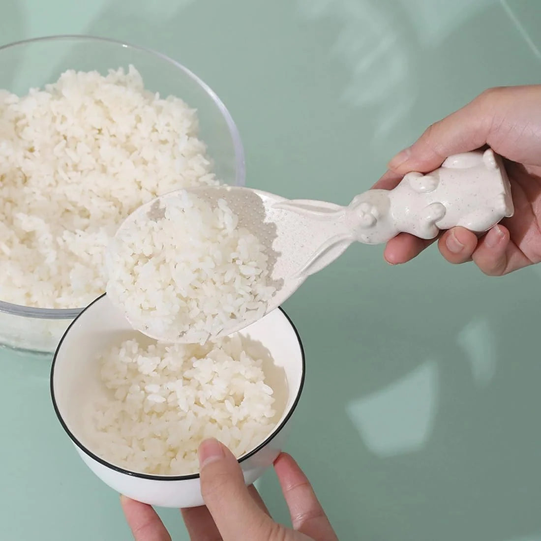 Cute Bunny Stand-Up Rice Paddle (Random Color) ( 3pcs )