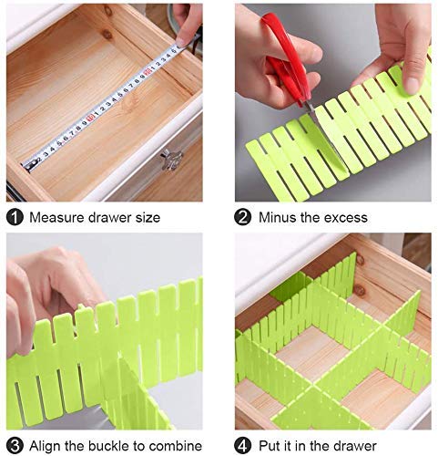 Adjustable Drawer Divider Organizer for Kitchen, Office & Closet – DIY Plastic Grid Storage Partition