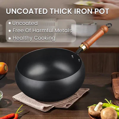 Handcrafted Bare Cast Iron Pan