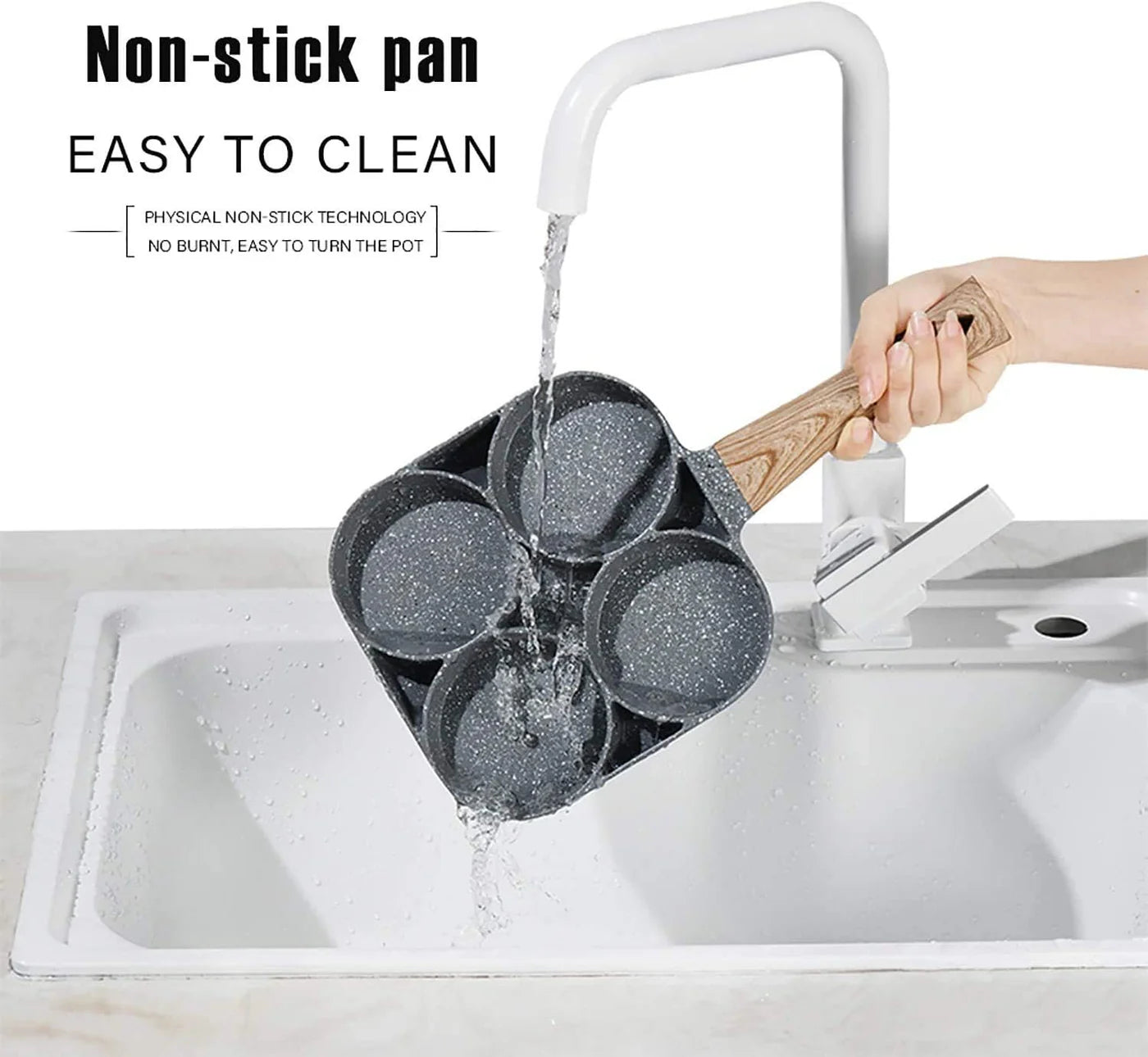 Panzeo™ 4 Hole Maifan Stone Non-stick Egg Ham Pot