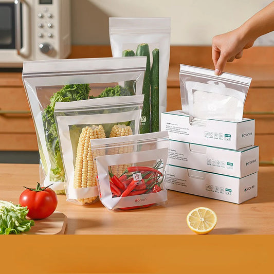 Reusable Airtight Sealing Food-Grade Plastic Bags-15 PCs