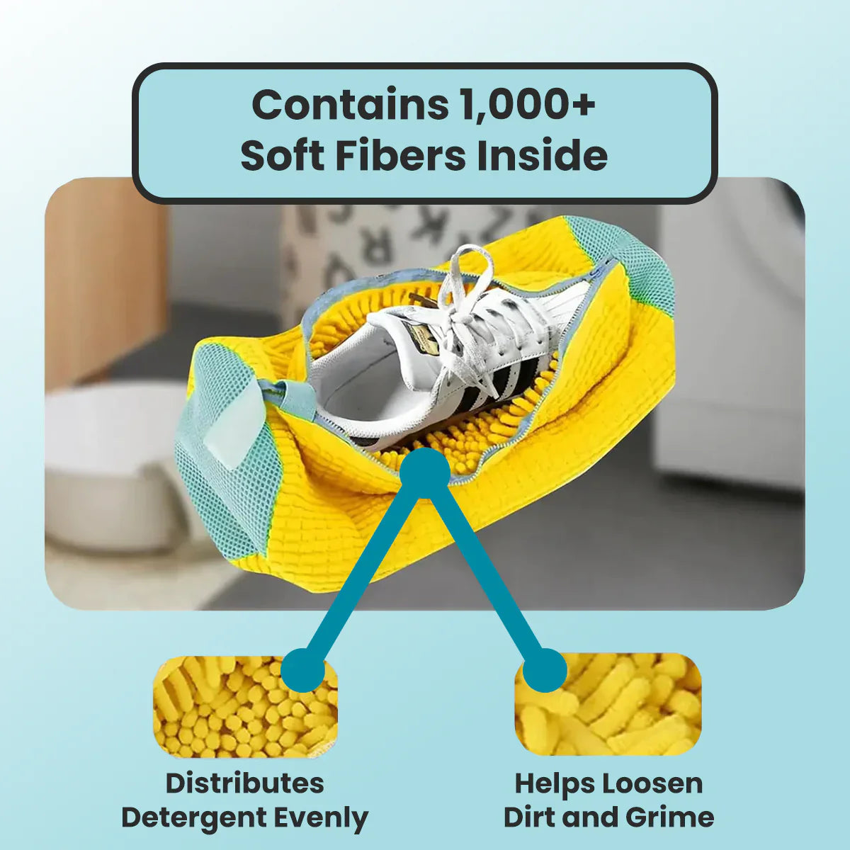 CleanKicks™ Fluffy Fibers Shoe Washing Bag