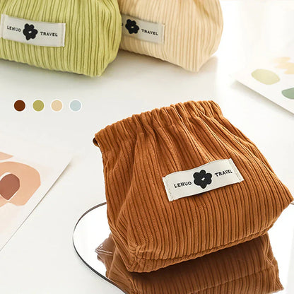 FlexiPouch™ - Elastic Corduroy Storage Pouch (Multi-Color) (Pack of 2)